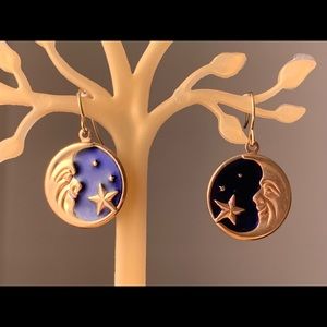 Celestial Earrings | Moon & Stars Enamel Earrings